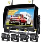 4X Wireless Reversing Backup Camera 7" Quad Screen Monitor DVR for Truck Caravan