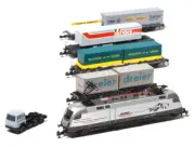 81431 Z-Scale Marklin SBB Alpine Transit Set E-Loco 5 Pole Motor LED, NIB