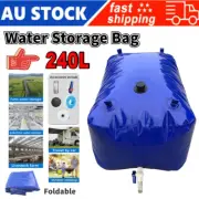 240L/63.4Gal Water Tank Collapsible Storage Container Bag Bladder for Camping AU
