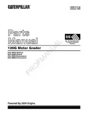 Caterpillar Cat 120G Motor Grader Parts Catalog Manual SEBP1717