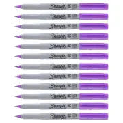 Sharpie Permanent Marker, Ultra Fine Point, Ultra Violet, 12-Count