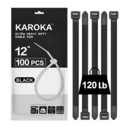 Zip Ties 12 inch Heavy Duty Zip Ties with 120 Pounds Tensile Strength, Black ...