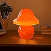 Anykonio Mushroom lamp, Glass Vintage Beside Lamp, Dimmable Translucent 2200/3000/5000K Mushroom Light Night Light Suit for Bedroom, Home Decor, Women, Baby, Kids, Gifts etc（Bulb Included）