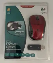 Logitech V220 Cordless Optical Mouse for Notebooks Ergonomic (Rose Pink) NEW