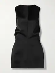 [KHAITE] KHAITE - Toma Satin-crepe Tunic - Black - US2 US 2 Black