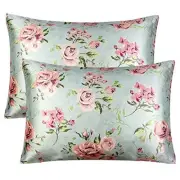 Satin Pillowcase Size Pillow Cases 2 Pack, Super Soft Silk King Blush