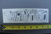 Thirty Two Snowboard Boot Clothing Clear White SNB4 Vintage Snowboarding STICKER