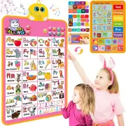 Interactive Alphabet Wall Chart, Talking ABC, 123S, Music Poster, Kids Learning