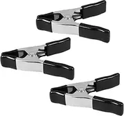 SEWACC 3pcs Heavy Duty Spring Clamps for Woodworking and Photography Strong Clamping Force Compact and Portable Design for Backdrop Stands and Crafts Durable Plated Finish