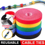 Self Adhesive Hook & Loop Heavy Duty Cable Strap Reusable Fastening Tape Roll