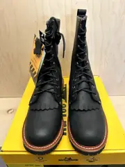 Ad Tec 10" Fireman Logger Boot 1964-W Men's 12 W Black Leather