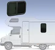 ElgnAura Vertical Sliding RV Window, 18in W X 26in H, RV Window Replacement with Removable Net, Nice for Teardrop Trailers and Wohnmobiles