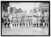 Columbia Universitys Baseball Team At Time That They Played A Chin Old Photo