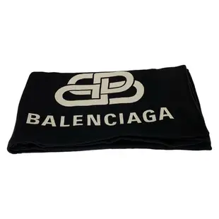 [二手] 【日本直送】BALENCIAGA 圍巾 圍巾 575867320B01077 羊毛 黑色 二手 男女通用