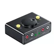 Sound Adapter 3.5mm to 2 2RCA Port 1 Touch Switching Mechanism
