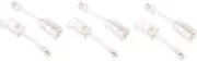CIYODO 3sets Easy Install Telephone Cord Detangler Rotating Swivel Adapters for Curly Phone Cable Landline Phone 2pcs*3