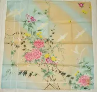 在飛比找Yahoo!奇摩拍賣優惠-日本 友禪 花の美術館 手帕