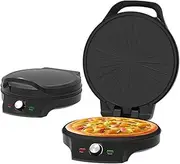 Countertop Pizza Oven, Pizza Cooker with Double Side Heating, 32Cm Diameter, Led Lamp, Anti-Sticking Design, 2000W Electric Pizza Maker Machine for Home, Hotel, Restaurant