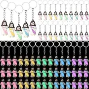 CroBlissful 50 Pcs Mini Jesus Keychains Bulk Glow in the Dark Jesus Figurine Gift for Easter Party Favor, Let Your Light Shine Religious Key Chains Christian Keyring for Sunday School Nativity Baptism