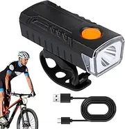 2pcs Bright Bicycles Front Headlight | High Lumen Waterproof Bikes Light, Built-in Battery, Multiple Lighting Modes, Night Cycling Equipment for Road Mountain Bikes
