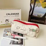 Bear Fabric Pencil Case Pencil Case - Bears Print - Almond White - One Size