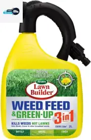 Scotts Lawn Builder - Weed, Feed and Green up Liquid Lawn Fertiliser 2L - Rapid
