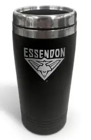 Essendon Bombers Logo Official AFL 450ml Stainless Steel Insulated Travel Mug