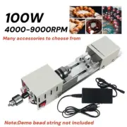 100W DIY Mini Lathe Polisher Machine Beads Rotary Polishing Tool Woodworking