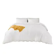 Duvet Doona Quilt 1800TC Cover Set Pillowcase Bed Slate White