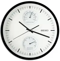 在飛比找Yahoo!奇摩拍賣優惠-【天龜】SEIKO   指針式 溫.溼度 靜音 時鐘 掛鐘 