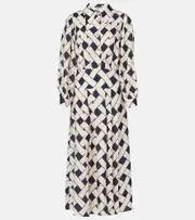 [Rixo] Rixo Analise printed maxi dress AU 18 white