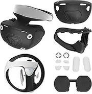 Silicone Face Cushion Cover, PSVR 2 Glasses Headset Protector Cover for Playstation VR2, Lens Dust Cover, PS VR2 Sense Controller Silicone Pad, PSVR2 Accessories Kit.
