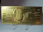 U.S. BANK NOTE SET 7 24kt GOLD FOIL $1-2-5-10-20-50-100 U.S Dollar Bill souvenir