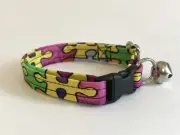 PUZZLE PIECES ADJUSTABLE BREAKAWAY CAT COLLAR