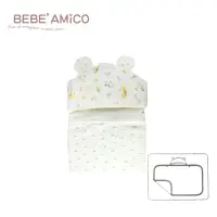 在飛比找momo購物網優惠-【BEBE AMICO】童話森林-負離子紗布多功能造型帽毯(