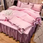 Queen Sheet deep Pocket,Bed Skirt 4 Sets of Summer Days Silk Bedding-3_1.8M Bed