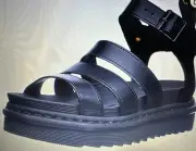 Dr. Martens Blaire Brando Fisherman Sandal Black Leather Womens Sz 7 NEW IN BOX