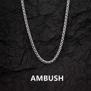 創客優品 AMBUSH項鏈純鈦男女龍骨鏈蛇骨鏈鎖骨鏈男生古巴鏈細鏈子潮無吊墜YS2299