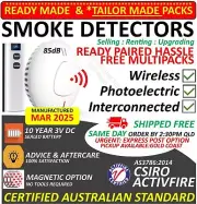WIRELESS INTERCONNECTED PHOTOELECTRIC Smoke Alarms From Gold Coast Fast Delivery