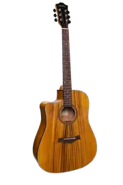 Sanchez Left Handed Acoustic-Electric Dreadnought Cutaway Guitar Pack (Koa)