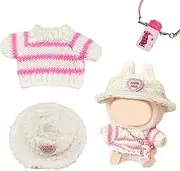 Clothing for 17 cm Plush, mini Plush Clothing Outfit, Clothing Accessories for 17 cm Dolls, hat + Sweater + Kettle, Doll Clothes DIY Gifts