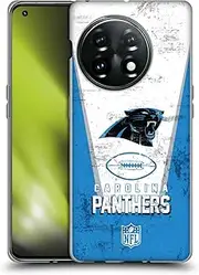 Head Case Designs Officially Licensed NFL Banner Carolina Panthers Logo Art Soft Gel Case Compatible with OnePlus 11 5G