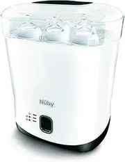 Nuby Baby Bottle Steriliser and Dryer, Electric Steam Steriliser, White, Kills 99.9% of Germs