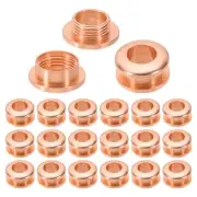 7mm(2/7 Inch) Brass Hole Eyelets, 20 Pcs Arc Surface Grommets, Rose Gold