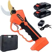 Electric Pruning Shears, Professional Cordless Pruner with 2 X 2Ah Battery, 30Mm Cut Branch Diameter, Wireless Pruning Scissors Electric Shears for Hedge, Bush, Orchard