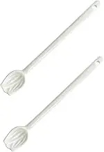 Ciieeo 1set Tulip Shaped Ceramic Dessert Spoons Coffee Soup Spoons for Tea Porridge Present for Home Kitchen 2pcs