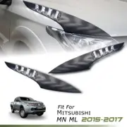 OUTLET SIDE BONNET TRIM COVER CHROME FIT MITSUBISHI TRITON L200 MQ 2015 2018