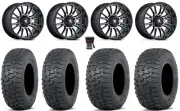 MSA ThunderLips 14" Wheels Machined 28" Terra Hook Tires Commander Maverick