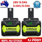 18V 9.0AH For Ryobi One+ Plus P108 Lithium-ion Battery RB18L50 RB18L40 P105 P102