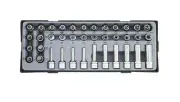Force T3381 38pc 3/8" Dr Female E-Star Regular Deep Socket & Torx Spline Bit Set